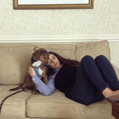 Aly Raisman with her dog